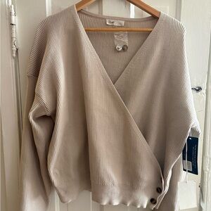 Beige Wrap Sweater